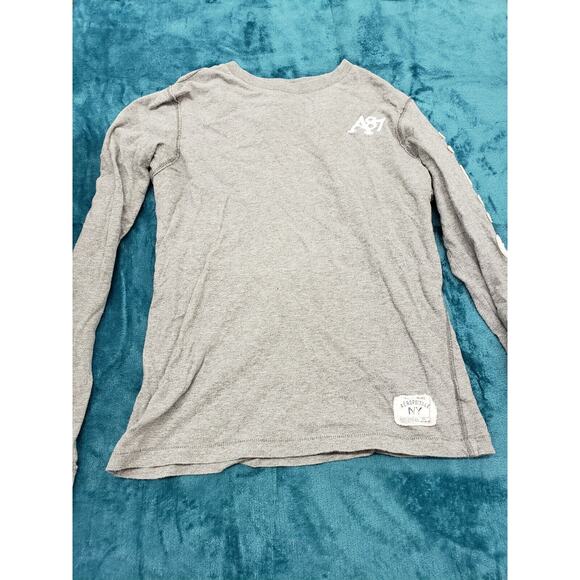 Aeropostale Shirt Sz Extra Small Mens Gray Long Sleeve Crew Neck Cotton Casual - Picture 1 of 7
